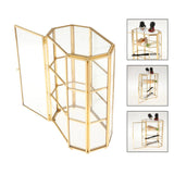 3-Tier Glass Makeup Organizer Jewelry Box Multifunction Display Case for Dressing Table Decoration Storage