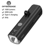 OFFBONDAGE 1000LM Type-C Charging MTB Road Cycg Highlight Bike Light Front Lamp 4500mAh IPX6 Bicycle Accessories