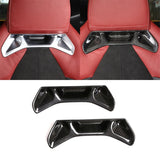 Carbon Fiber Black Car Seat Backrest Cover Trim Stickers for Toyota Supra GR A90 A91 5 2019-2022