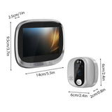 Smart WiFi Camera - Tuya APP, Night PIR Movement Detection, Rechargeable Peephole Viewer Doorbell for Home