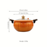 1pc, Pumpkin Micro Pressure Cooker (27.28cm), Creative Halloween Medical Stone Stockpot, Large Cooking Pot, Kitchen Utensils