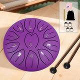 6 Inch 11 Notes Steel Tongue Handpan with Bag Drum Mallets Percussion Instruments for Yoga Meditation