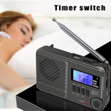 Portable Radio FM/AM Full Band Radio Receiver Digital Memory Function Radio Stereo MP3 Player Support U Disk