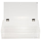 Acrylic 24 Hooks Rotation Necklace Stand Pendant Organizer Holder Dust-Proof Jewelry Display Box