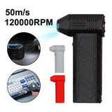 Mini Turbo Jet Fan Violent Turbofan 3+1 Speed Settings Rechargeable 120000RPM Brushless Motor 50m/s Dust Blower