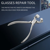 5Pcs Stainless Steel Optic Eye Glasses Optician Eyeglasses Frame Repair Optical Pliers Tools Kit with Black Pouch Bag