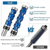 2Pc Flush Trim Router Bit Set 1/2Inch Shank,Double Bearing Spiral Trimming Woodworking Milling Cutter Tool for Wood