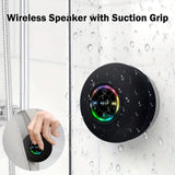 Portable Bluetooth Audio Ipx4 Waterproof Led Lights Bathroom Outdoor Large Suction Cup Can Be Adsorbed Wall Speaker