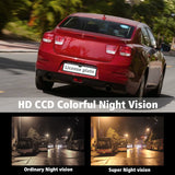 European License Plate Frame Backup 12 LED Rear View Camera with Reversing Radar System Parking Sensor
