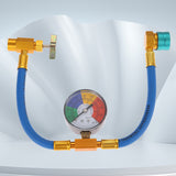 R1234YF Refrigerant with 1/2 Inch ACME LH Air Conditioner Gas Charging AC Recharge Hose for Car Automobile