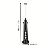 1pc Electric Milk Frother 3 In 1 Portable Rechargeable Electric Milk Frother Foam Maker Handheld Foamer High Speeds Drink Mixer
