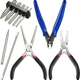 10 Pcs DIY Model Tool Sets Tab Edge Cylinder Cone Shape Bending Assist Tools For 3D Metal Jigsaw Puzzles Assembly