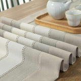 Vertical Stripe Rustic Runner With Tassels Linen Cotton Coffee Dining Table Cloth Runners Long Non Slip