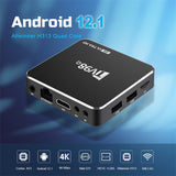TV98Q Android 12.1 TV Allwinner H313 Quad Core 2GB 16GB 2.4G 5.0G WIFI UHD 4K Media Player Set Top Box