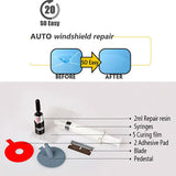 DIY Car Windshield Kit Tools Auto Glass Windscreen Repair Set Give Door Handle Protective Decorative Stickers