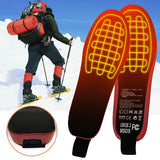 Pair of USB Heated Shoe Insoles with Remote Control - Warm Sock Mat, Electrically Heating Insole, Electric Heater Pad.