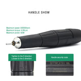 220V Nail Jewelry Tools 204 Micromotor Strong Goldsmith Wood Jade Engraver Handpiece Polishing Art Carving hine