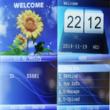 Biometric Fingerprint Time Clock Recorder Employee Digital Electronic Attendance hine W/ Charger Adapter