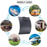 300W Portable Flexible ETFE Solar Panel Kit High Efficiency Monocrystale Cells, Waterproof, Foldable for 12V Battery Charging