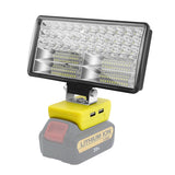 35W LED Work Light Outdoor Portable Emergency Rechargeable Flashlight for 14.4V-18V Li-ion Battery