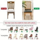 PU leather chair waterproof - removable cushion cover for decorative dining chairs