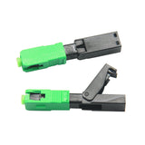 50PCS Optical fiber covered wire APC quick connector FTTH Fiber Optic Fast SC Connector Free shipping