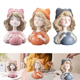 Little Bear Girl Saving Jar Statue - A Charming Children's Birthday Gift