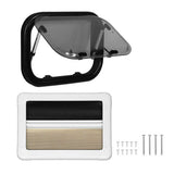 RV Push Out Window 500mm 350mm with Screen Sunshade Acrylic Glass 75° Opening Angle Anti UV for Trailer Campers Aluminum Alloy