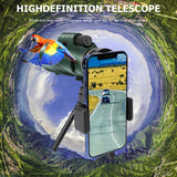 80X100 Monocular Professional with Tripod Phone Clip Low Light HD Telescope for Outdoor Bird Watching Camping Tourism