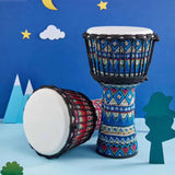 8 Inch Portable African Djembe Hand Drum with Colorful Art Patterns Percussion Musical Instrument