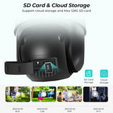 6MP 4K Wifi Camera Dual Lens Security Protection Waterproof Security CCTV Video Surveillance Camera Police Light Alarm IP Camera
