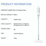 370ml Household Multifunctional 1500W Electric Steam Mop - Sterilization and Mite Removal Cleaner. 220V EU Plug.