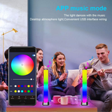 Smart RGB LED Light Bars Night Light with Bluetooth APP Control Music Rhythm Lights Backlight for Gaming TV Room Decoration Lamp