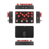 Mosky RED FOX 4-in-1 Electric Guitar Effects Pedal Chorus Delay Overdrive Loop Unit Audio True Bypass Guitar Parts &amp; Accessories