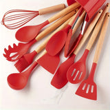 Silicone non stick safety kitchen utensil set, each set of 12 pieces