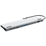 1 PCS Silver 14 In 1 Multi-Function Fast Charging Station Gigabit Docking Station Hub For Laptop Adapter