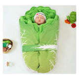 Funny Crystal Veet Cabbage For 0-6 Months Old Newborn Baby Warm Blanket Swaddle Quilt