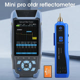 Pro mini OTDR Optic Reflectometer with 9 Functions VFL OLS OPM Event Map 22/24dB for 64km Fiber Cable Ethernet Tester