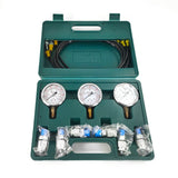Excavator Meauring Device Hydraulic Gauge Kit with 6 Coupgs Pressure Gauges 3 Test Hose