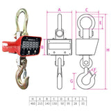 Wireless Hook Scale with High Accuracy and 1 Ton Cast Iron Thickened Ideal for Industrial Weighing and Hanging Applications