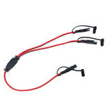 Heavy Duty Power Automotive Adapter 1 to 2 SAE Splitter Cable with Dust Cover 14AWG 60cm Harness