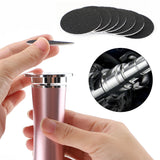 Electric Grinder for Removing Dry Skin File Cuticle Callus Pedicure Remover Foot Heel Care Tool with Replacement head