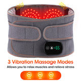 Electric Heating Massager Vibration Hot Compress Lumbar Brace Belt Waist Massage Back Support Relax Blood Circulation