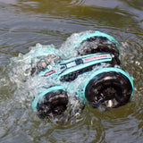 New 2.4G Amphibious Stunt Remote Control Car Double-sided Rolling Children's Electric Toy
