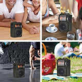 Portable Mini FM/SW/MW Radio Bluetooth 5.0 Full Band Handheld Rechargeable Speaker Recorder Sleep Time Support TF Card Play