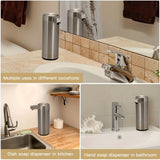 1pc Touchless Automatic Soap Dispenser - 9oz Stainless Steel Lotion Dispenser for Bathroom - Convenient and Hygienic Countertop Soap Dispensers - Perfect Bathroom Accessories