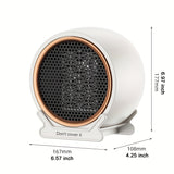 1pc Electric Desktop Heater Small Heater With Heating And Fan Modes Portable Electric Space Heater & Electric Room Space Heaters Fan Heater For Home Office Fall Winter Essential Back To School Supplies