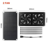 30W 12V Solar Exhaust Fan Air Extractor 12cm Mini Ventilator Solars Panels Powered Fans for Dog Chicken House Greenhouse RV