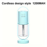 1pc 300ml Mini Ultrasonic Humidifier with 360 Degree Free Rotation and Large Fog Volume