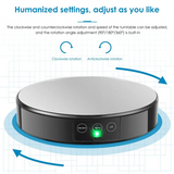 20CM 360° Electric with Touch Button LED Display Smart Turntable APP Controlled Photography Base, Blue Light